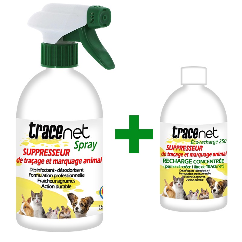 Pack TRACEnet Spray 500 ml plus Eco-recharge 250 ml à diluer